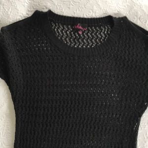 Black cold shoulder top